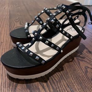 Vince Camuto Studded Wedge Pemoile Sandal